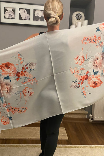 Flower Patterned Shawls Fashion Tight